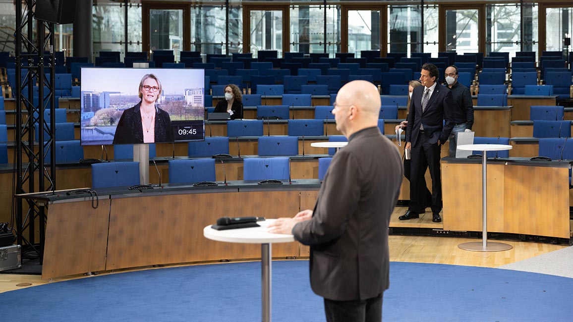 Bundesbildungsministerin Anja Karliczek in ihrer Eröffnungsrede